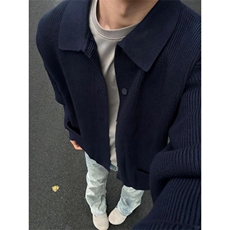 【有货】MY0339ZZ-特73秋冬季加厚针织开衫外套男士慵懒翻领毛衣，男装针织衫/毛衣，星座1007（原301D）