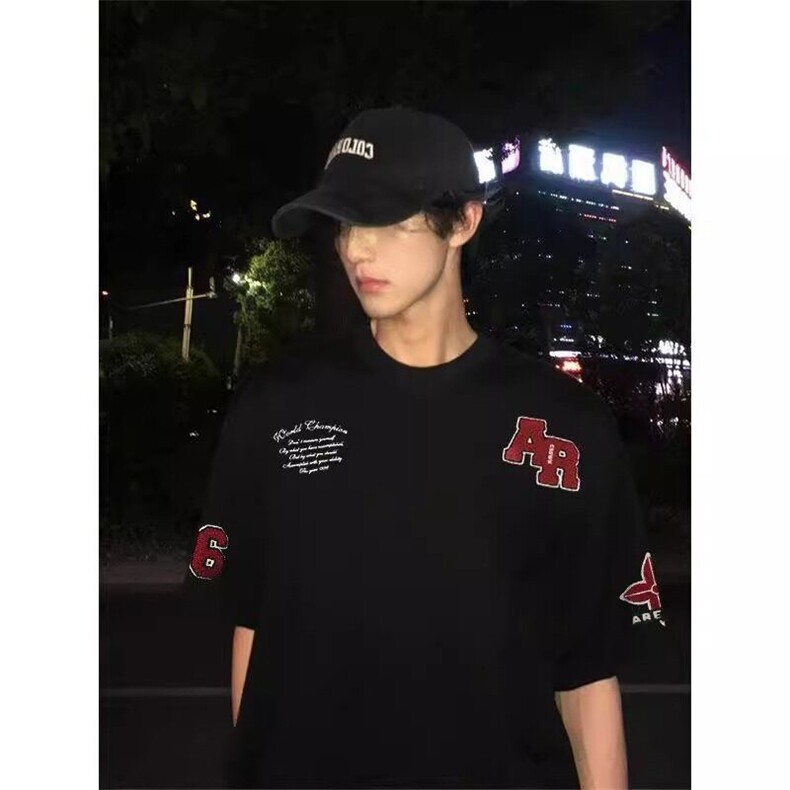 【有货】DT3053-特P40新款美式重工刺绣短袖T恤男女潮牌夏季T恤,男装T恤,星座603-2