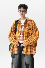 黄色格子衬衫外套男xh108-特50，男装衬衫，电商B367