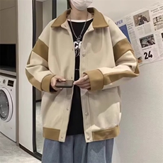 1506/Q4250/P50男款慵懒风韩版潮流百搭宽松格子毛呢棉衣，男装棉衣，星座1506