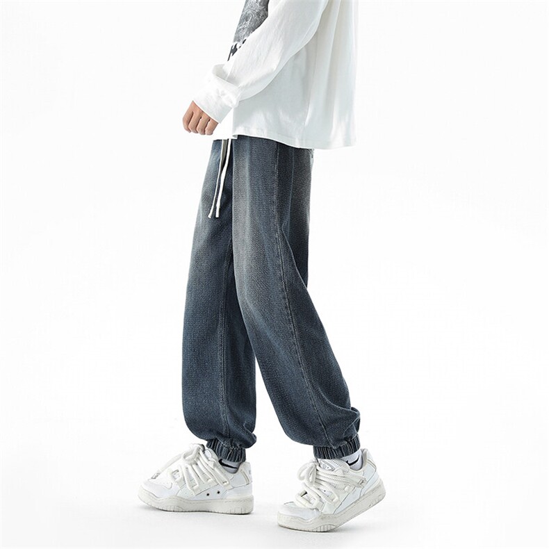 春款牛仔裤男长裤束脚裤KD609-P40图片