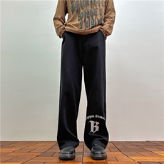 k1023-p55-控78M-5XL港风高阶黑暗破洞宽松大码牛仔裤，男装牛仔裤，星座116