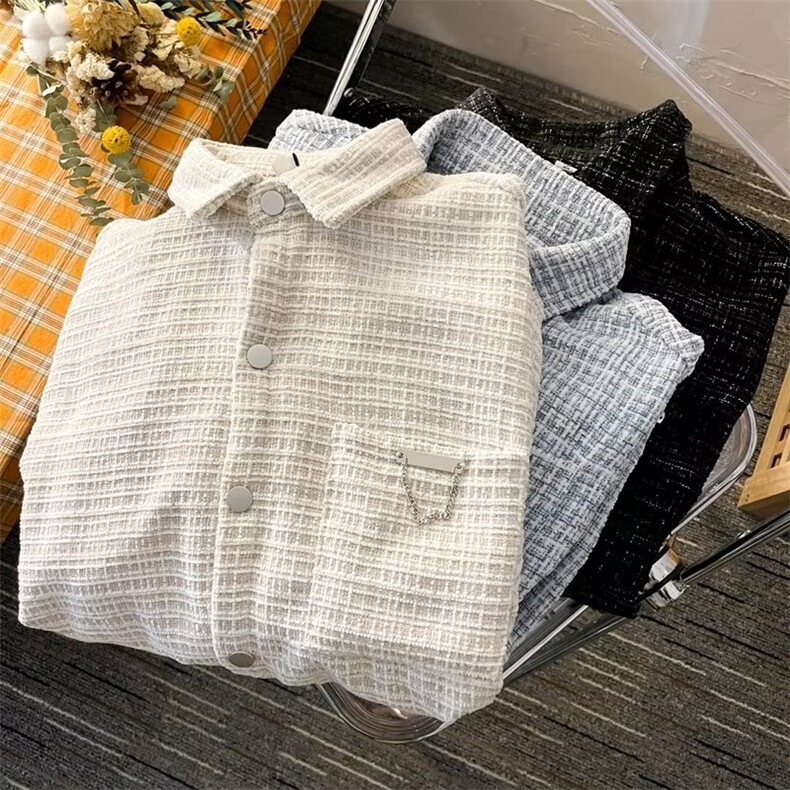 慵懒格子标准春秋青春流行夹克新款长袖外套CS128P65,男装夹克,星座1116-2