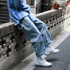 裤子男牛仔裤直筒宽松ins浅色长裤子韩版潮流潮牌百搭NZK03-P35,男装牛仔裤,星座1008-2