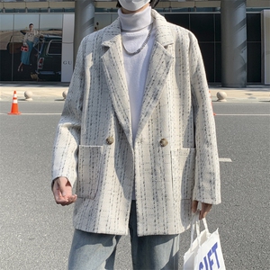 小香风西装外套男2022轻奢高级感轻ins熟风男装小众上衣W1697-P63,西装搭配男装图片