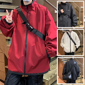 JK9026/P70两面穿休闲男外套春季宽松情侣运动ins百搭夹克两面服图片