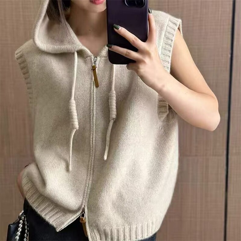 2025年秋季马甲常规适中时尚百搭通勤简约，女装马甲，胜酷羊绒