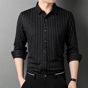 J580钱塘2021-1秋季新款男士高端轻奢羊毛长袖衬衣大货主推P100图片