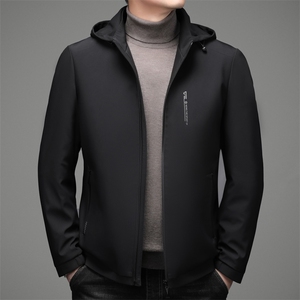 棉衣连帽外套男秋冬季2023新款棉服中年商务休闲爸爸装保暖棉袄图片