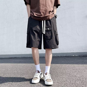 日系大口袋工装短裤男夏季2025潮牌宽松五分裤男士K6212-P35图片