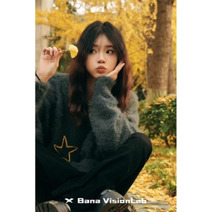 慵懒风星星刺绣毛衣外套女早秋新款潮流宽松长袖针织开衫 MY313图片