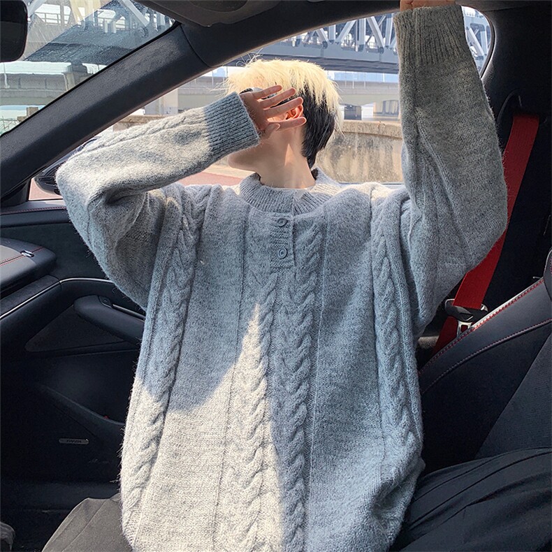 毛衣男秋冬新款港风宽松针织毛衫MYA5-P65，男装针织衫/毛衣，星座214-3