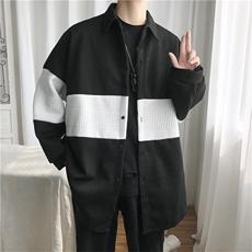 撞色针织夹克2026新款潮牌vibe美式炸街外套男秋季上衣服Y008-p45，男装夹克，星座1008-2