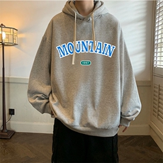 纯棉连帽卫衣男大码运动帽衫宽松薄WY2231-P35加绒款-P40，男装卫衣，电商A040