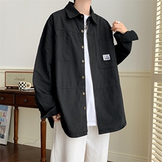 CS4005-P60秋季日系工装长袖衬衫纯棉男士大码宽松版外套M-5XL，男装衬衫，电商B280-1（原A049）