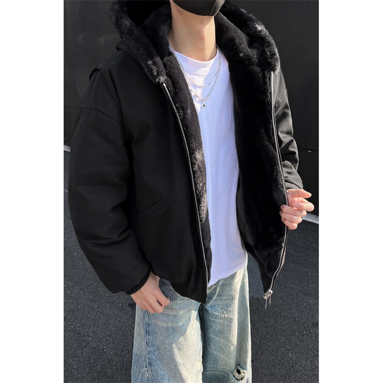 棉帆布材质连帽棉衣座山雕A177-MY007-P95,男装棉衣,电商A177