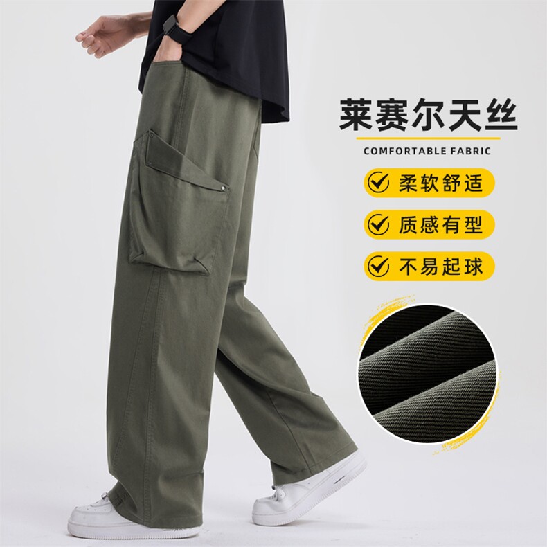 美式机能冲锋裤男2026款宽松直筒春季户外登山工装裤子Z2572-P50图片