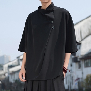 山本耀司夏季风新中式现货排扣高领短袖TCS29-P60图片