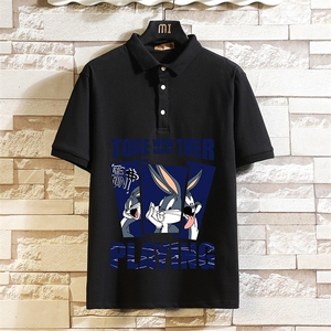 PL57234-P35 翻领短袖polo衫男大码胖子半袖t恤男有领保罗衫 砖墙图片