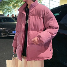 冬季加绒加厚立领大码棉衣青少年男女纯色百搭棉服外套6223-P100，男装棉衣，电商A441-1