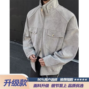 现货！！象牙白高级感立领三防夹克外套RW6519-P95图片