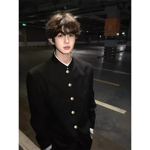 2025韩版潮流男士上衣帅气宽松港风西装外套男春秋百搭休闲西服图片