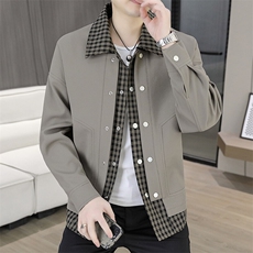 507A-JK258-P1052025春季时尚假两件夹克百搭休闲外套，男装夹克，星座507A（原星座306B-2）