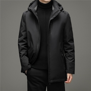 羽绒服男可脱卸帽中年男士休闲宽松爸爸2023冬装外套ZK2106-P305图片