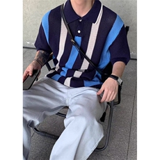 夏季短袖针织衫男Polo衫型男弹力T恤衫宽松韩版东大门男TZ88，男装Polo衫，星座1116A（原606A-3）