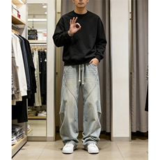 设计款牛仔裤男生长裤A150-P45，男装牛仔裤，电商D312