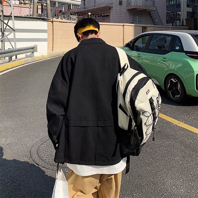 潮流文艺翻领青春流行纯色潮长袖单排扣夹克J2177P68,男装夹克,星座1116-2
