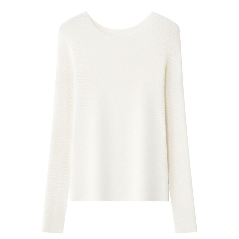 2025年秋季新款十八针圆领精纺针织羊毛上衣时尚休闲通勤百搭，女装羊毛衫，琳尚羊绒