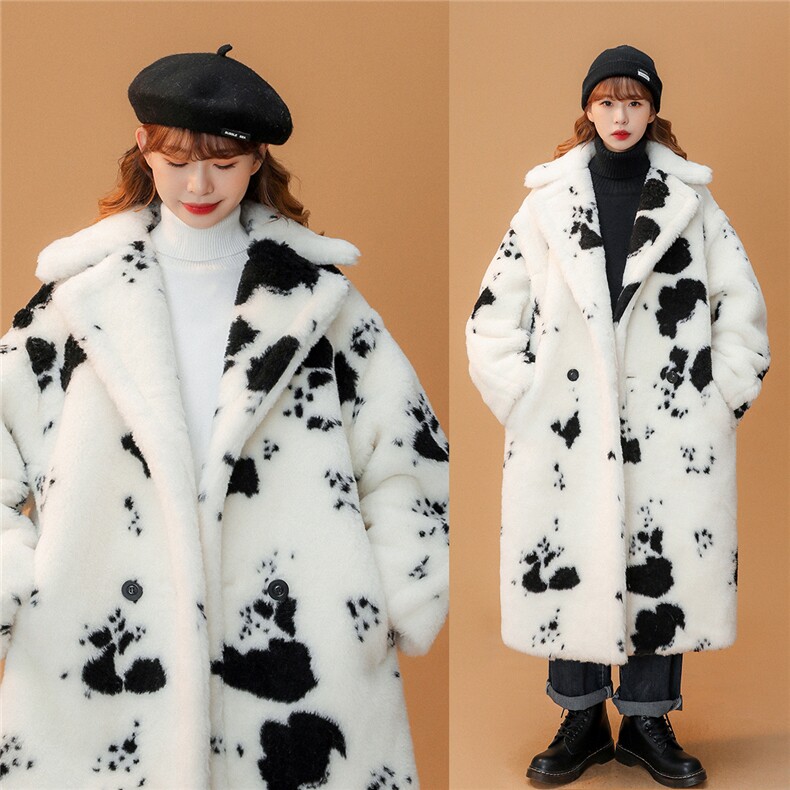 1港风小奶牛衣男中性风情侣羊羔毛中长款风衣男YG7536P145控198，男装风衣，星座226-2