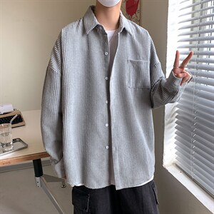 灯芯绒外套长袖韩版衬衫宽松男女学生中性潮 A161-2-CT1357-P45图片