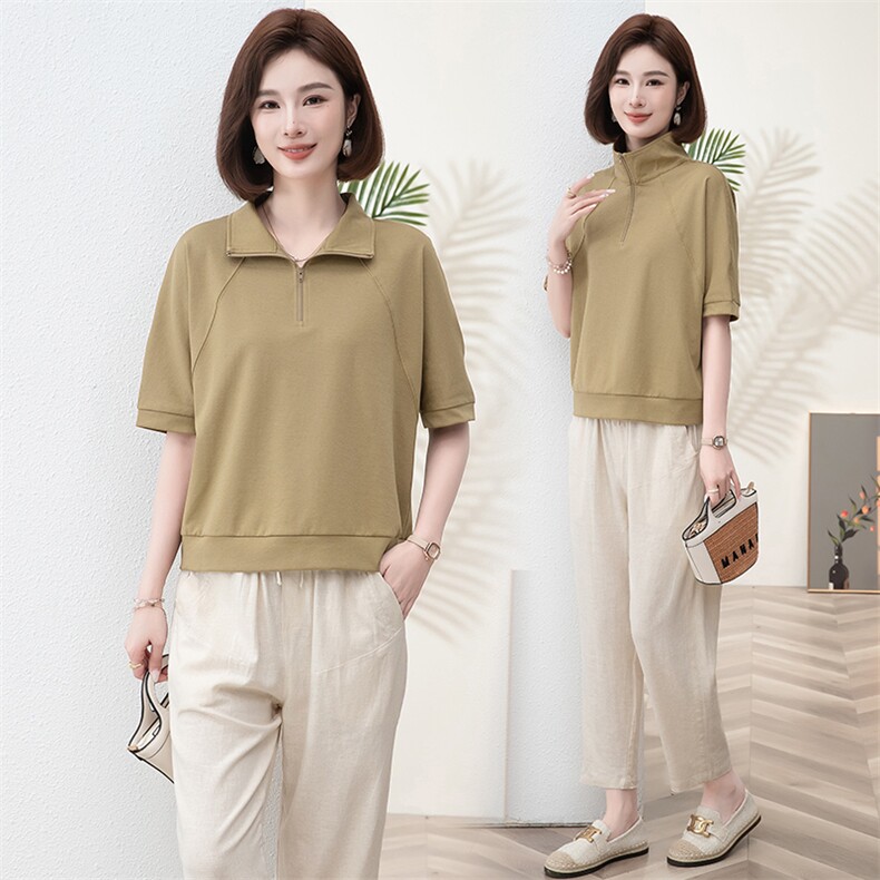 商场同款小叶俪玫25L-037女夏季2025新款减龄休闲运动裤，女装T恤，阿丹