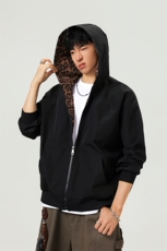 可二开豹纹元素大码M-5XL连帽夹克男聚酯纤维JK78091P69控108，男装夹克，星座227-7