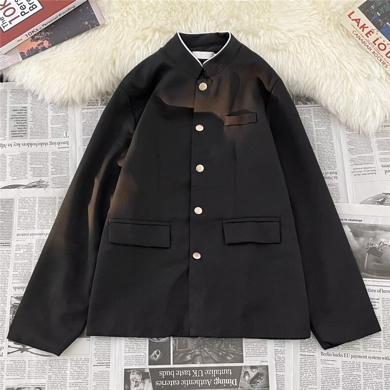 热血街区衣服中山装年轻人制服学院风休闲民风班服W1157-P50，男装工装外套，星座1109-3