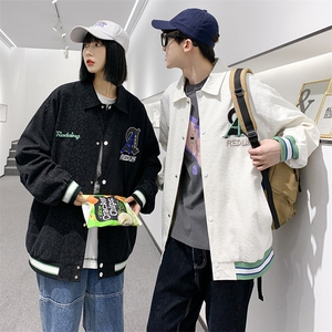 秋装新品百搭夹克情侣款2023中性风男女同款棒球服外套 8007-P85图片