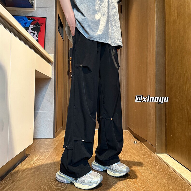 XZ616夏季冰丝薄款铆钉伞兵裤工装裤休闲长裤TY2487特P35控68,男装工装外套,星座512A（原616）