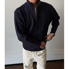 2026春装现货绞花立体感浮雕针织衫开衫H17，男装针织衫/毛衣，星座1212