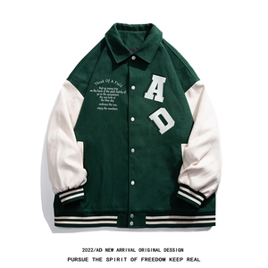 白底 23春季新款美式西海岸印花翻领棒球服夹克外套G604P85控108图片