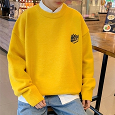 1港风新款宽松休闲中性情侣潮流印花毛衣男外套7671P48加绒P55，男装针织衫/毛衣，星座226-2