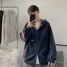 宽松连帽套头卫衣男秋季潮牌长袖纯色休闲上衣情侣8889/P68，男装卫衣，星座506