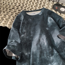 量大优供视频纯棉星空满天星短袖T恤男XH56-特P28，男装T恤，电商B367