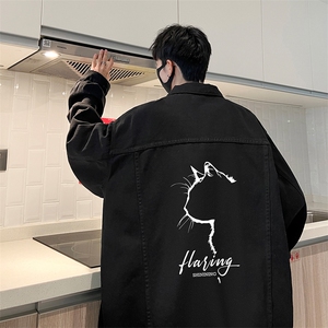牛仔夹克男大码牛仔外套男茄克 NJ77344-P60加绒款-P75图片