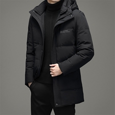 中年男士羽绒服男外套连帽冬季新款90白鸭绒男士上衣DD21719-P380，男装羽绒服，电商B212（原钱塘6029）