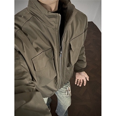 W85129特P90控158工装立体口袋宽肩立领加厚棉衣棉服男，男装棉衣，电商B205