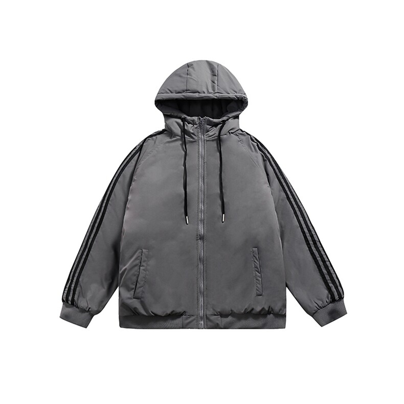 特批50 冬季新款加厚保暖条纹休闲棉衣男女情侣款潮流中性风M8912图片