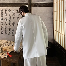 新中式风中山装男立领盘扣西装外套休闲宽松西服套装A68/P62，男装西服，星座506
