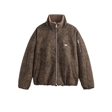 网图复古仿兔毛保暖翻领棉服情侣棉衣外套夹克皮衣QY15042-P98，男装夹克，电商A025
